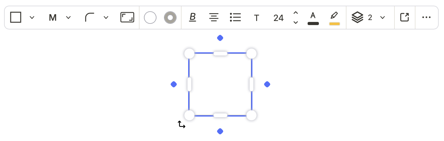 Adjusting a shape — fill, outline, line weight, corner radius, size and layer order